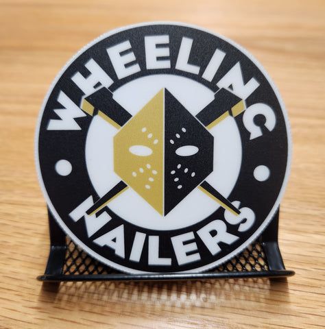 Wheeling Nailers Vegas Mask Circle Logo Magnet