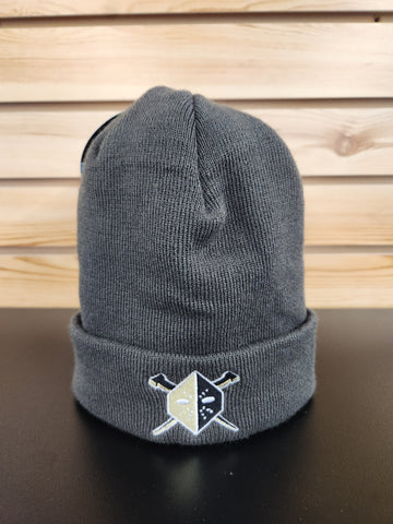 Wheeling Nailers Zephyr Gray Beanie with Cuff Vegas Mask