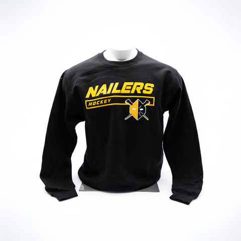 Wheeling Nailers Hockey Black Crew Neck Sweatshirt