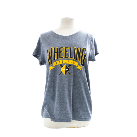 Wheeling Nailers Womens Champion V-Neck Tee