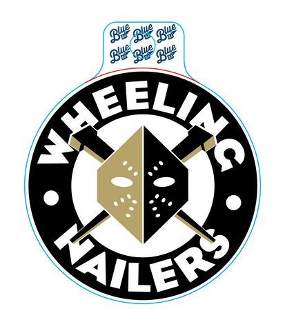 Wheeling Nailers Vegas Mask Circle Logo Sticker